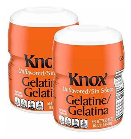 Gelatina - Gelatina Sin Sabor Knox - 1 Lb - Conjunto De 2