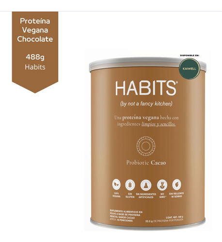 Habits By Nfk Proteína Vegana En Polvo Sabor A Elegir 488g 