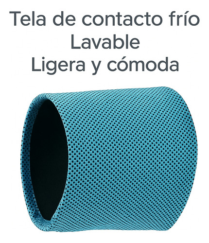 Bandana Collar Refrescante Para Perro Talla Ch, M Y G Azul Petróleo Azul Con Puntito Azul L