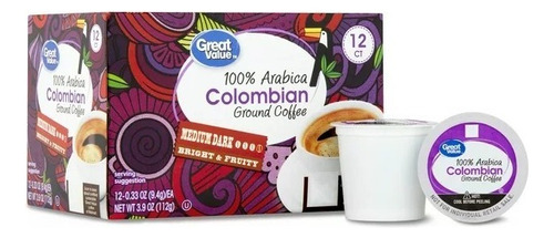 Great Value Keurig Cups Café Colombiano 12 Ct