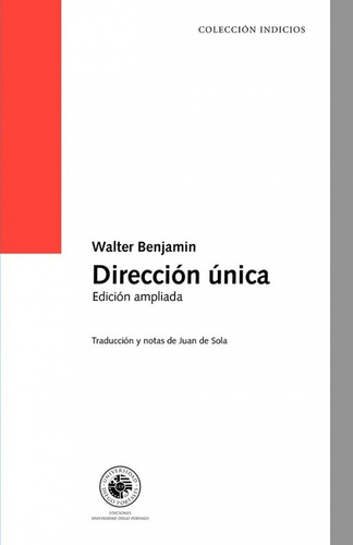 Direccion Unica - Benjamin Walter (libro) - Nuevo