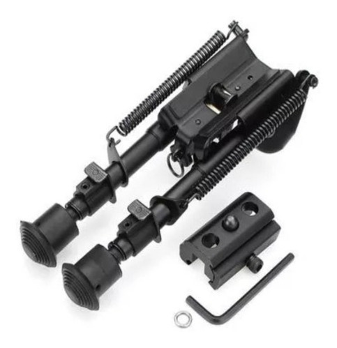 Imagem 5 de 8 de Bipé BiPod Tático Sniper Carabina Airsoft + Adaptador Trilho
