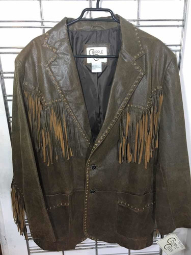 Leather Fringe Blazer/chaqueta De Cuero Con Flecos Cowboy.