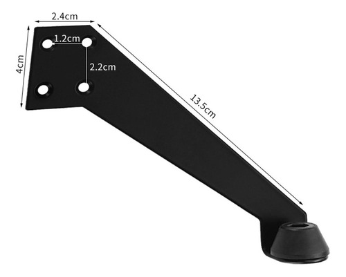 3 Tope De Puerta Con Limitador Abertura Izquierda Negra