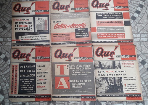 Lote X 6 Revistas ** Que ** Año 1957 Año Iii