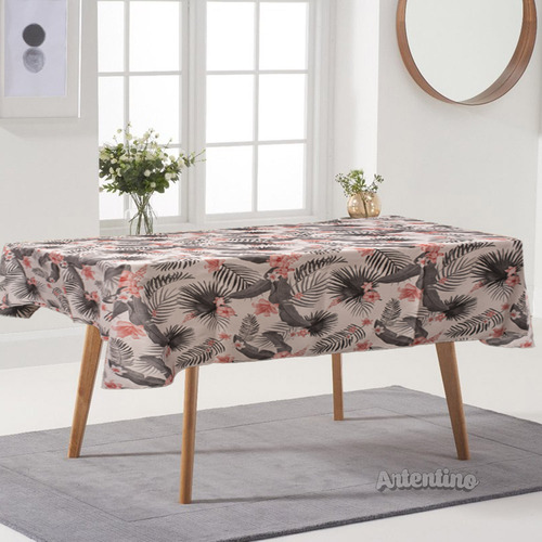 Mantel Redondo Rectangular Diseño Estampado Antimanchas