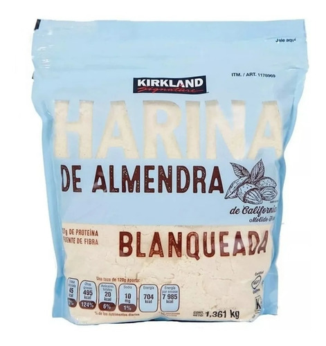 Harina De Almendra Blanqueada Super Fina Kirkland 1.36 Kgz