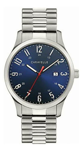 Caravelle Reloj De Cuarzo Para Hombre, Acero Inoxidable,