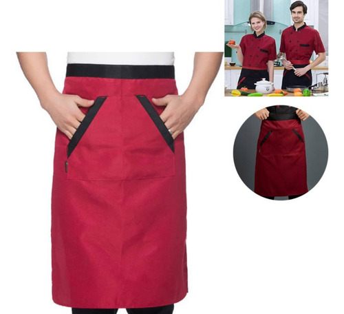 Delantal Corto Y Grueso Para Hombre Kitchen Chef 2 Piezas