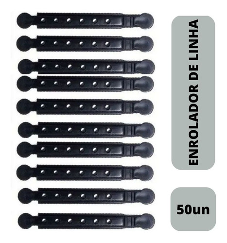 50x Enrolador De Linha 11cm Para Varas De Mão Pesca Polinha