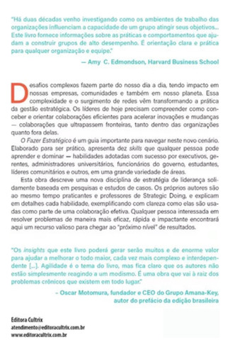 Livro O Fazer Estratégico Edward Morrison E Scott Hutcheson Edição 1 Português 2025 Editora Cultrix