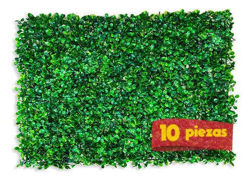 Muro Verde Follaje Artificial Jardin Vertical Sintetico 10pz