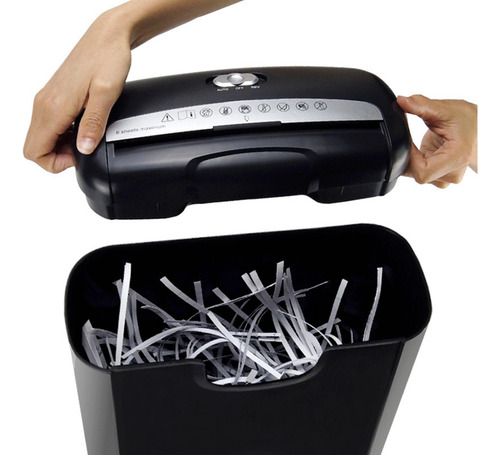 Trituradora De Papel De Corte Transversal De 6 Hojas Papel