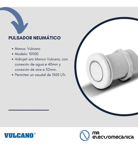 Imagen 5 de 10 de Kit Hidromasaje Vulcano: Válvulas + Pulsador + Hidrojets