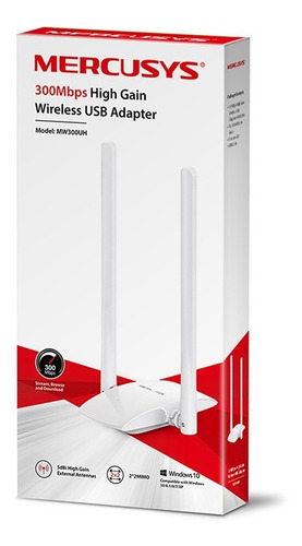 Imagen 2 de 5 de Adaptador Inalámbrico Mercusys Usb High Gain 300mbs