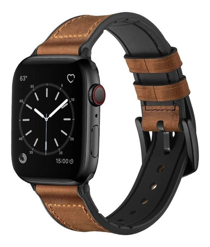 Correa Cuero Ouheng Compatible Con Apple Watch 44mm Marrón