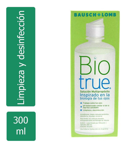 Solución Multipropósito Bio True Caja Con Frasco Con 300 Ml