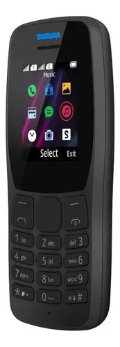 Teléfono celular Nokia 110 negro para personas mayores, radio FM y reproductor de MP3