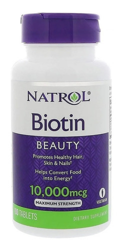 Biotina Natrol 10000 Mcg-oferta-cabellos-uñas-importada
