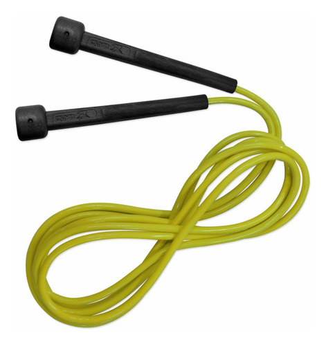 Corda de Pular Muvin Basics Tamanho Ajustável em PVC - Corda de Saltos Com Velocidade Para Treino Funcional - Exercícios - Cross Training - Academia - Tamanho Máximo 3,15 Metros Cor Amarelo