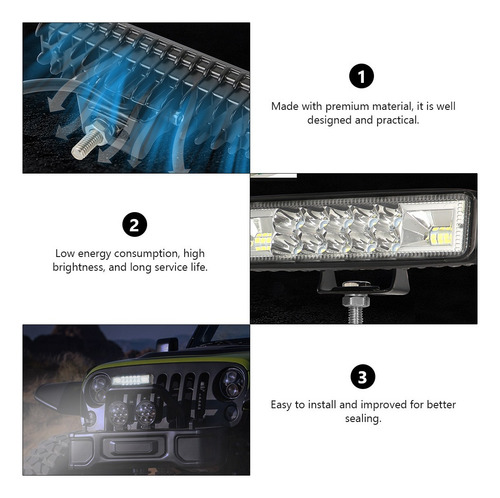 Foco De Luz Led Brillante De 6 Pulgadas Para Conducción 2 U