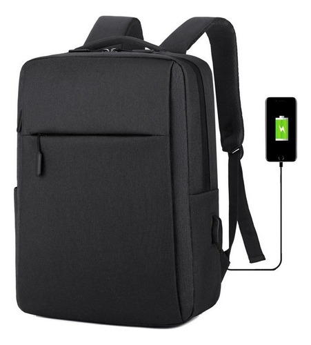 Mochila Anti Furto Notebook Fone De Ouvido E Saida Cabo Usb
