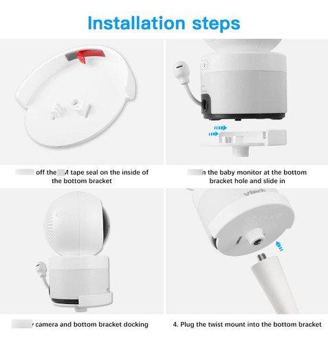 Soporte De Monitor De Bebé Montable Sin Daño En La Pared