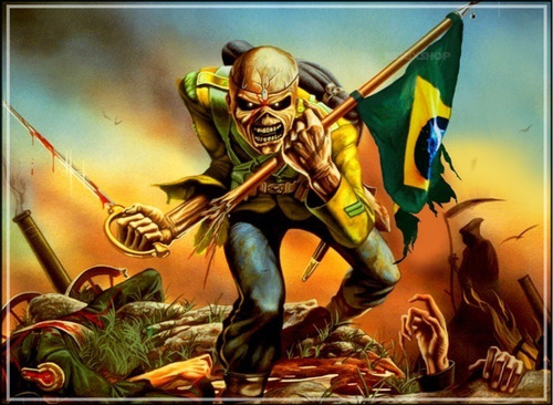 Poster Brasil Grande 60x80cm Rock Para Decorar Parede