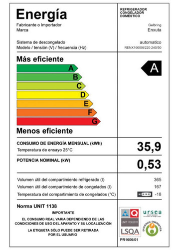 Imagen 3 de 6 de Heladeras Inverter Enxuta Renx 16600i Side By Side