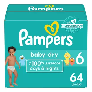 Pampers Baby Dry Size 6 Super Pack 64 Count, 64 Count