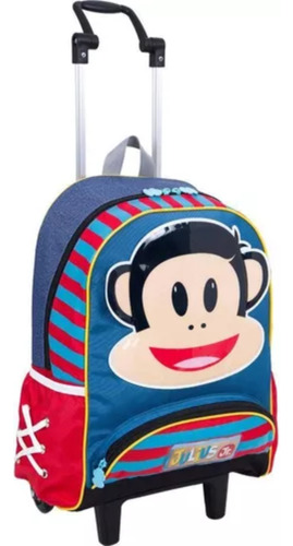 Mochila Grande Com Rodinha Infantil Escolar Julius Jr