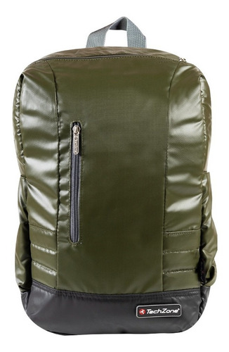 Techzone Backpack Para Laptop 15.6 Contra Agua Color Verde musgo