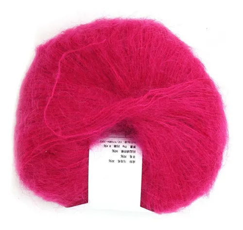 Hilo Lana Largo Angora Rosa
