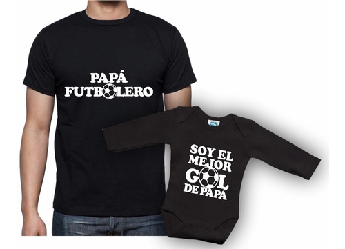 Body Y Remera Papá Futbolero Futbol Regalo