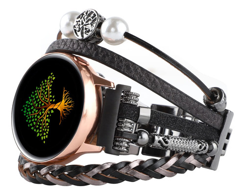 Pulsera Cuero Joyeria Multicapa 0.787 In Para Samsung Galaxy