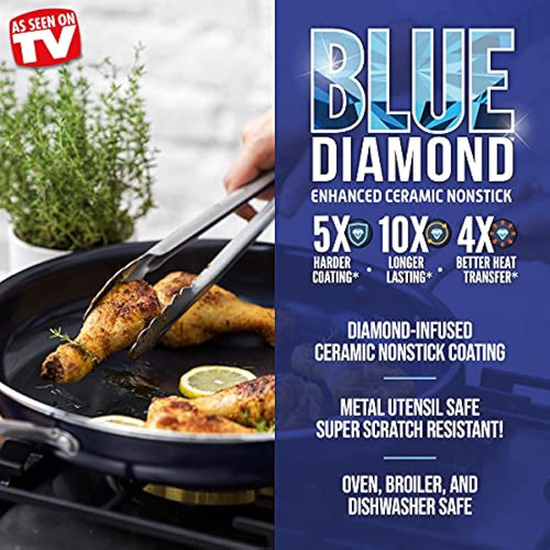 Utensilios De Cocina Blue Diamond Antiadherente De Cerámica 
