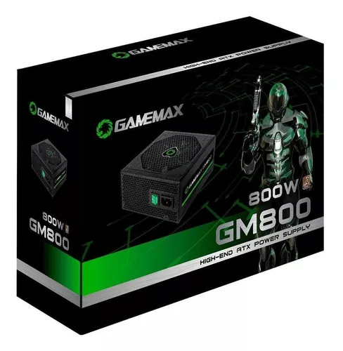 Fuente de poder para PC GameMax Semi-Modular Series GM-800 800W negra  100V/240V
