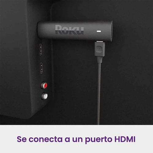 Imagen 6 de 9 de Roku Streaming Stick 3820 4k Remoto C/ Voz Netflix Disney