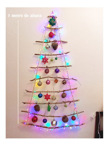  Árbol De Navidad Con Luces, Arbol De Navidad Natural 1 Metr