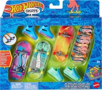 Comprar Set 4 Patinetas Skates Para Dedos Hot Wheels + 4 Sneakers