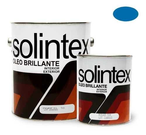 Pintura Esmalte Azul Atlantico Brillante 556 Gal Solintex