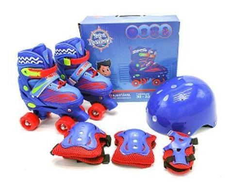 Patins Infantil Quad Ajustavel Kit 4 Rodas Unitoys 34 A 37