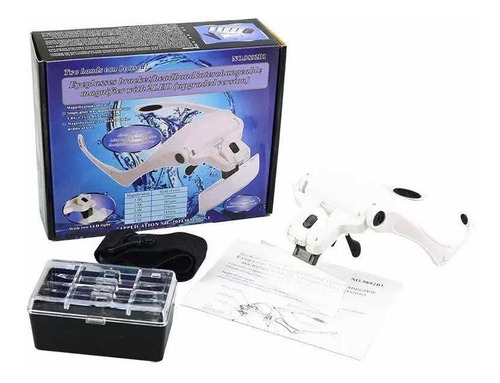 Lentes De Aumentó Para Extensión De Pestañas Con Luz Led Blaco
