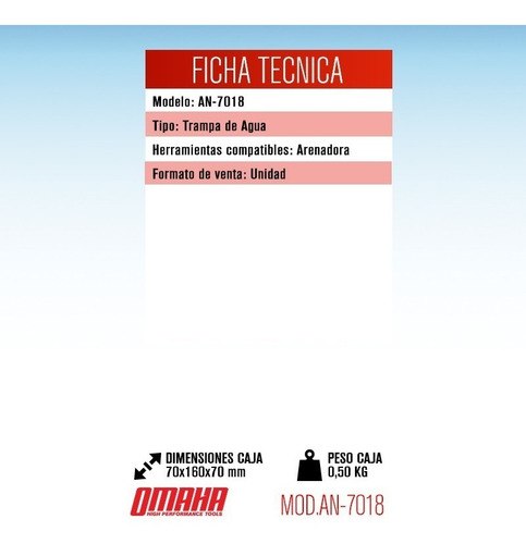 Filtro Trampa De Agua Arenadora Omaha An-70