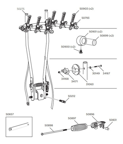 Peças Reposiçao Thule Thule Hangon 972 974 Consulte-nos Pelo Cod