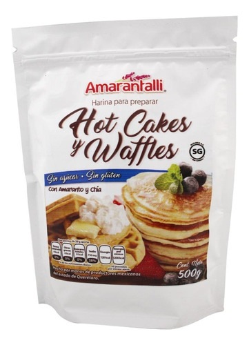Harina Hot Cakes Y Waffles Sin Gluten Amarantalli