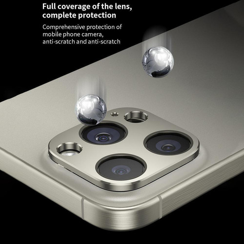 Protector De Bisel De Cámara Metálico Para iPhone 16 Pro Max