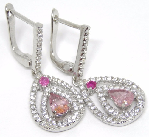 Conjunto Prata 925 Brincos Anel Pingente Noiva Ou 15 Anos