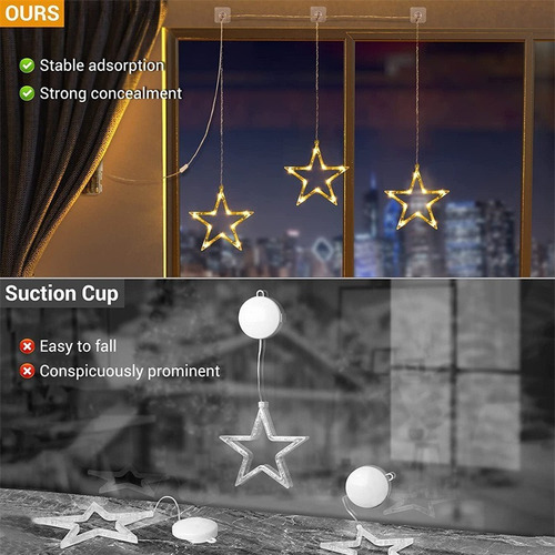 Linternas Decorativas Con Luces De Estrellas Para Ventanas