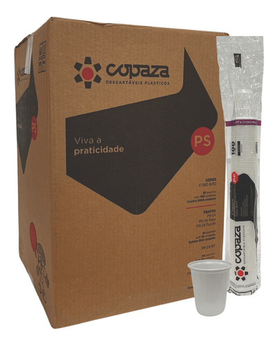 Copo Descartável De 80ml Caixa C/3000 - Copaza